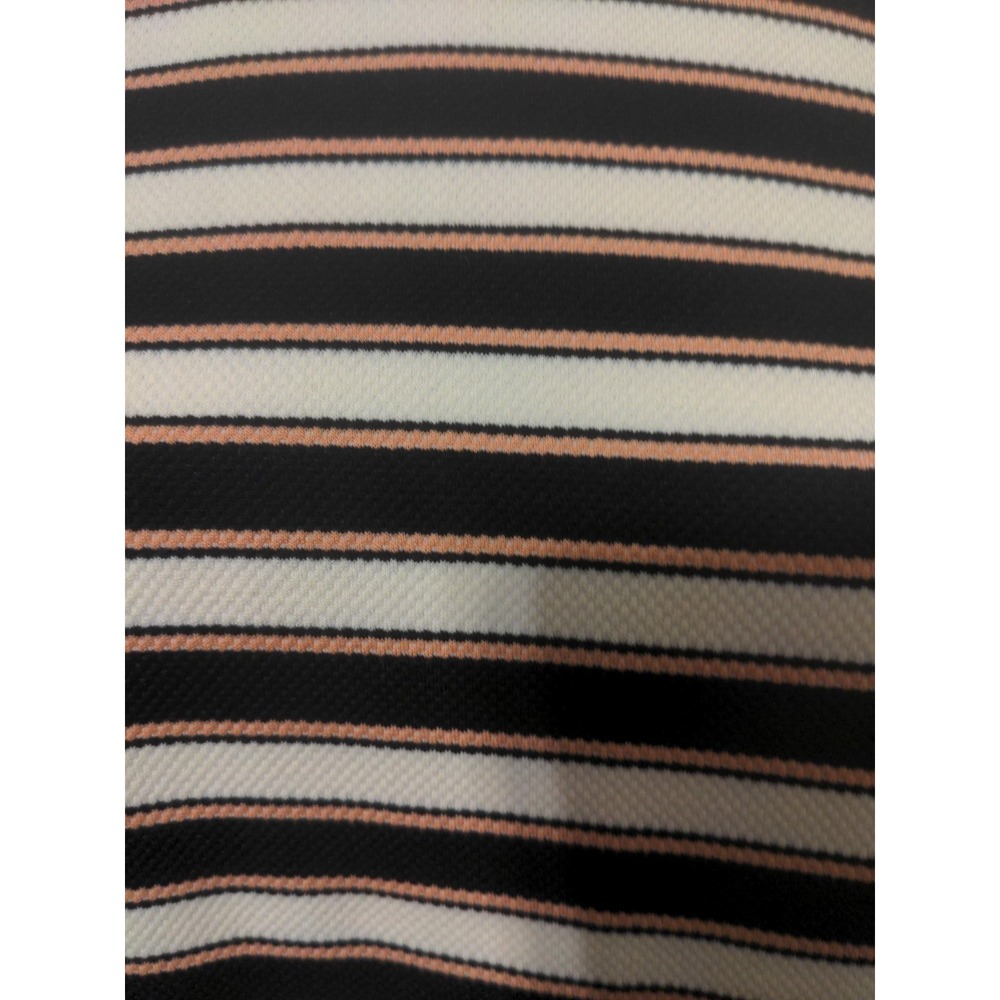 Ann Taylor Women's Striped Sleeveless White, Black & Pink Keyhole Dress. Size 8 - Picture 3 of 7